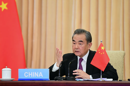 外交部長王毅在金磚國家應對新冠肺炎疫情特別外長會上的發言